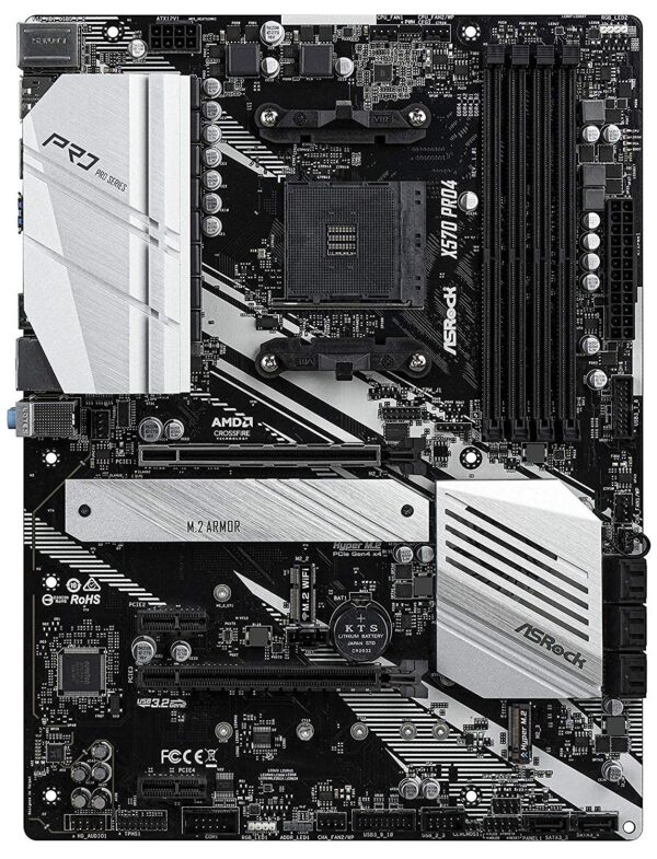 ASRock X570 Pro 4 AM4/4DDR4/HDMI/DP/ATX Motherboard (Renewed) - Image 8