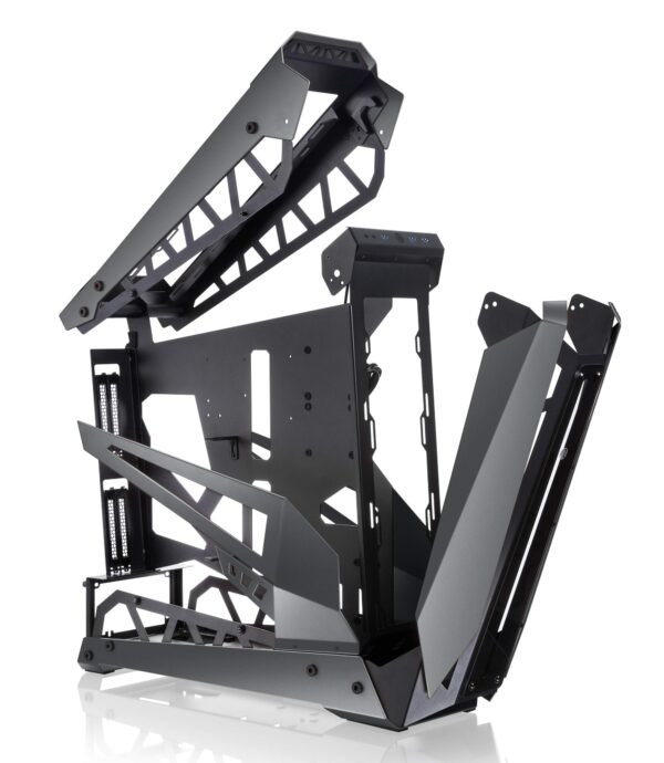RAIJINTEK NYX PRO Titan Open Frame Alu. PC Case, Tempered Glass, Flip Open Top & Front Panel, max. 496mm VGA Card, max. 2.5 SSD×4, max. 12025 Fanx6, PCI Express Gen3 Riser Card (0R20B00182) - Image 4
