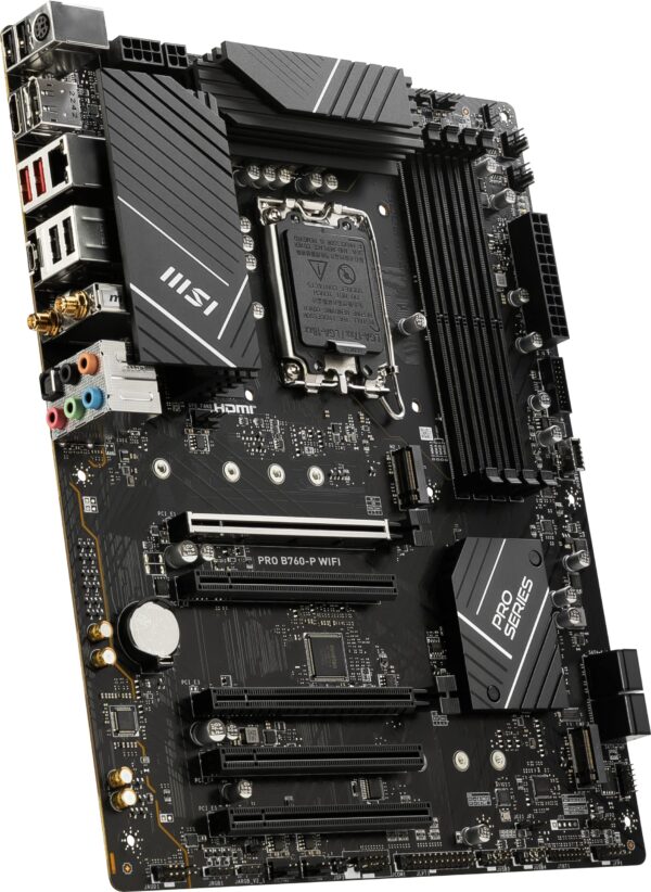 MSI PRO B760-P WiFi ProSeries Motherboard (Supports 12th/13th Gen Intel Processors, LGA 1700, DDR5, PCIe 4.0, M.2, 2.5Gbps LAN, USB 3.2 Gen2, Wi-Fi 6E, ATX) (Renewed) - Image 4