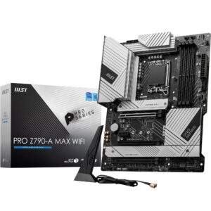 MSI PRO Z790-A MAX WiFi ProSeries Motherboard (Supports 12th/13th/14th Gen Intel Processors, LGA 1700, DDR5, PCIe 5.0, M.2, 2.5Gbps LAN, USB 3.2 Gen2, Wi-Fi 7, ATX) (Renewed)