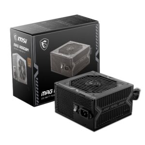 MSI MAG A550BN Gaming Power Supply - 80 Plus Bronze Certified 550W - Compact Size - ATX PSU (Renewed)