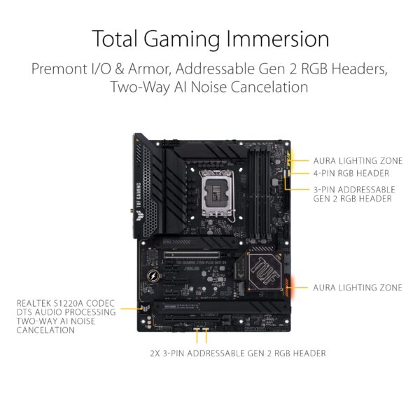 ASUS TUF GAMING Z790-PLUS WIFI D4 Intel Z790 LGA 1700 ATX (Renewed) - Image 4