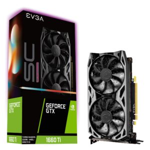 EVGA 06G-P4-1667-KR GeForce GTX 1660 Ti SC Ultra Gaming, 6GB GDDR6, Dual Fan (Renewed)
