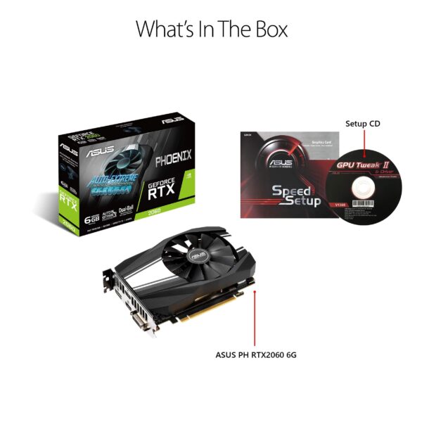 ASUS GeForce RTX 2060 6GB Phoenix Fan Edition VR Ready HDMI DP DVI Graphics Card (Ph-RTX2060-6G) (Renewed) - Image 4