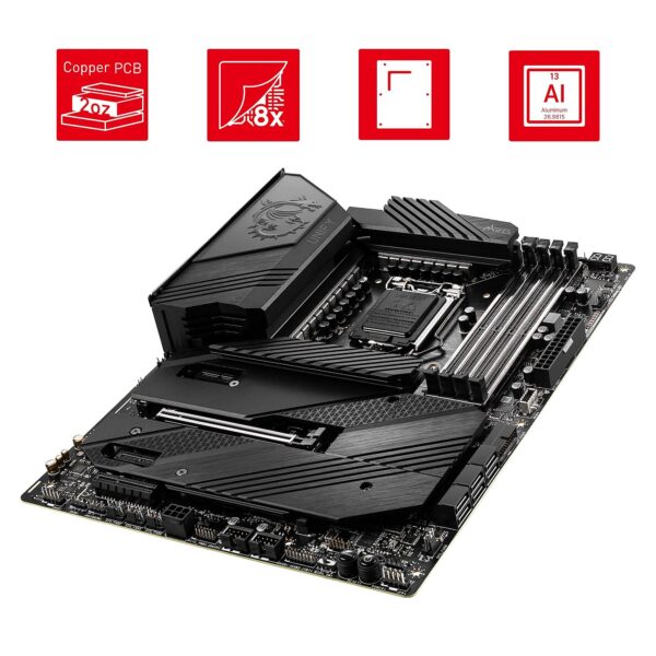MSI MEG Z590 Unify Gaming Motherboard (ATX, 11th/10th Gen Intel Core, LGA 1200 Socket, DDR4, PCIe 4, SLI/CFX, M.2 Slots, Wi-Fi 6E) (Renewed) - Image 4