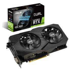 ASUS GeForce RTX 2060 Overclocked 6G GDDR6 Dual-Fan EVO Edition VR Ready HDMI DisplayPort DVI Graphics Card (DUAL-RTX2060-O6G-EVO) (Renewed)