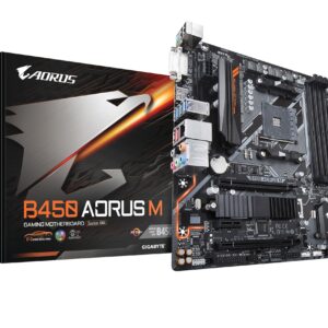GIGABYTE B450 AORUS M (AMD Ryzen AM4/M.2 Thermal Guard/HDMI/DVI/USB 3.1 Gen 2/DDR4/Micro ATX/Motherboard) (Renewed)