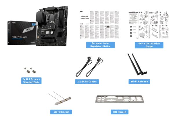 MSI PRO Z790-S WiFi ProSeries Motherboard (Supports 12th/13th Gen Intel Processors, LGA 1700, DDR5, PCIe 5.0, M.2, 2.5Gbps LAN, USB 3.2 Gen2, Wi-Fi 6E, ATX) (Renewed) - Image 6