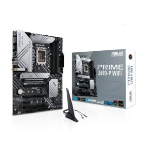 ASUS Prime Z690-P WiFi LGA1700(Intel 12th Gen) ATX Motherboard (PCIe 5.0,DDR5,14+1 Power Stages,3X M.2,WiFi 6,BT v5.2,2.5Gb LAN,Front USB 3.2 Gen 1 Type-C,Thunderbolt 4 Support, Arua Sync) (Renewed)