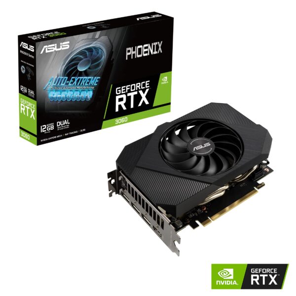 ASUS Phoenix NVIDIA GeForce RTX 3060 V2 Gaming Graphics Card- PCIe 4.0, 12GB GDDR6, HDMI, DisplayPort 1.4a, Axial-tech Fan Design, Protective Backplate, Dual ball fan bearings, Auto-Extreme (Renewed) - Image 2