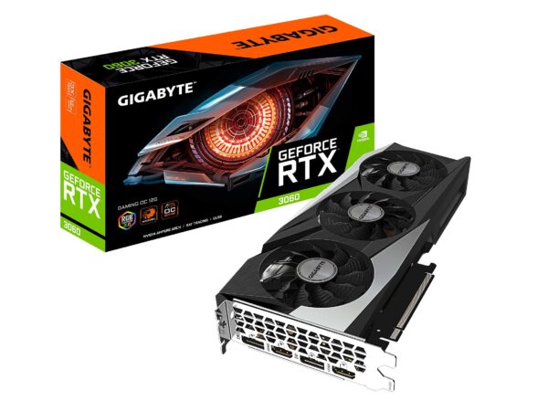 GIGABYTE GeForce RTX 3060 Gaming OC 12G Graphics Card, 3X WINDFORCE Fans, 12GB 192-bit GDDR6, GV-N3060GAMING OC-12GD Video Card (Renewed)