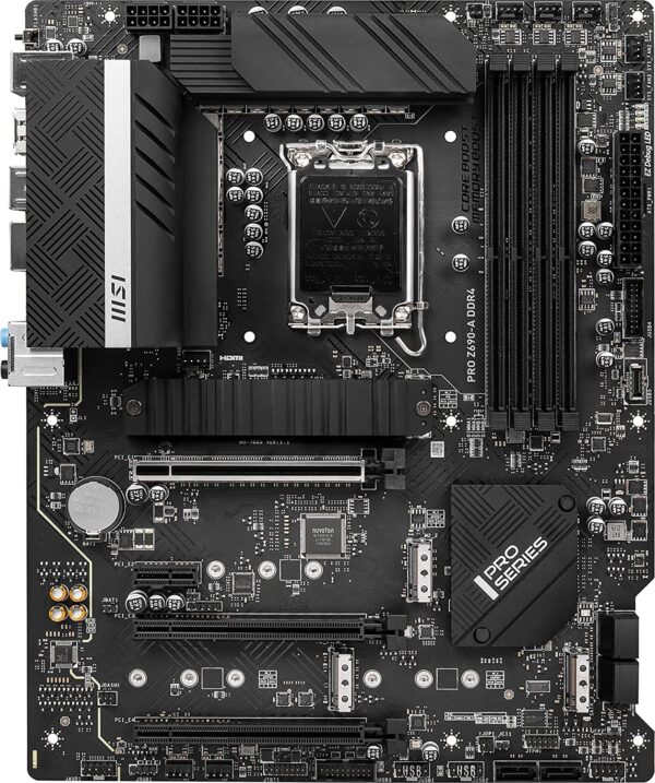 MSI PRO Z690-A DDR4 ProSeries Computer Gaming Motherboard (ATX, 12th Gen Intel Core, LGA 1700 Socket, DDR4, PCIe 4, CFX, M.2 Shield Frozr, HDMI, DisplayPort) Intel PC Motherboards (Renewed) - Image 2