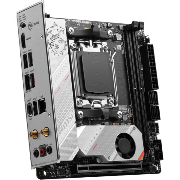 MSI MPG B650I Edge WiFi Computer Gaming Motherboard (AM5, Mini-ITX, DDR5, PCIe 4.0, M.2, SATA 6Gb/s, USB 3.2 Gen 2, HDMI, Wi-Fi 6E, AMD Ryzen 7000 Series) AMD PC Motherboards (Renewed) - Image 5