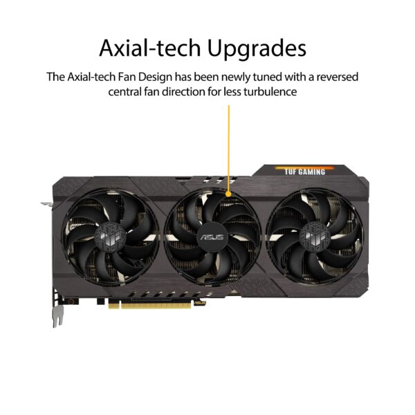 ASUS TUF Gaming NVIDIA GeForce RTX 3070 OC Edition Graphics Card- PCIe 4.0, 8GB GDDR6, HDMI 2.1 , DisplayPort 1.4a, Dual Ball Fan Bearings (Renewed) - Image 2