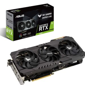 ASUS TUF Gaming NVIDIA GeForce RTX 3090 OC Edition Graphics Card- PCIe 4.0, 24GB GDDR6X, HDMI 2.1, DisplayPort 1.4a, Dual Ball Fan Bearings (Renewed)