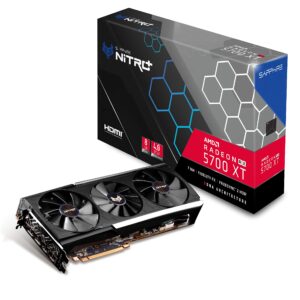 Sapphire Technology 11293-03-40G Radeon NITRO+ RX 5700 XT 8GB GDDR6 Dual HDMI Dual DP OC (UEFI) PCIe 4.0 Graphics Card (Renewed)
