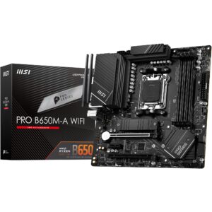 MSI PRO B650M-A WIFI motherboard AMD B650 Socket AM5 micro ATX (Renewed)