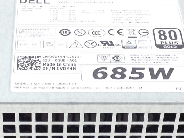 Dell 685W Power Supply for Precision T7810 Workstation PN: W4DTF K8CDY CYP9P KTMT8 VDY4N (Renewed) - Image 2