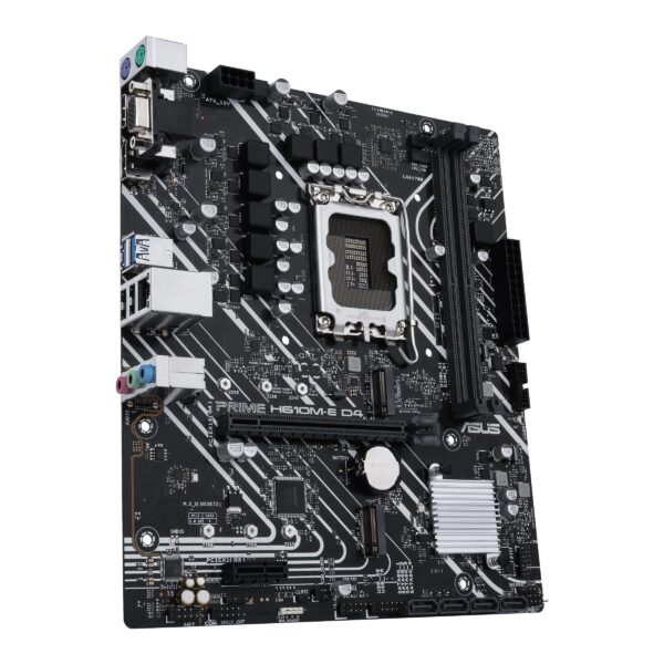 ASUS Prime H610M-E D4 LGA 1700(Intel 12th Gen) mATX Motherboard (PCIe 4.0, DDR4,2xM.2 Slots,1Gb LAN,DisplayPort/HDMI/D-Sub, USB 3.2 Gen 1 Ports, SATA 6 Gbps, COM Header, RGB Header) (Renewed) - Image 4