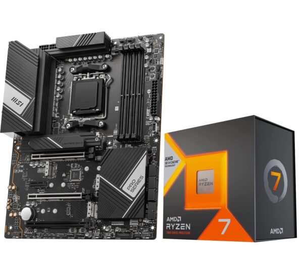 Micro Center AMD Ryzen 7 7800X3D 8-Core16-Thread Desktop Processor Bundle with MSI PRO X670-P WiFi ProSeries Motherboard (AM5, DDR5, PCIe 4.0, Wi-Fi 6E, HDMI/DP, ATX)