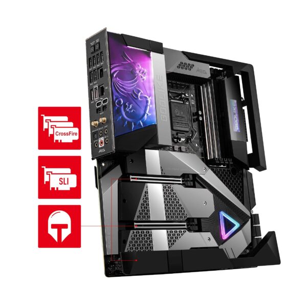 MSI MEG Z590 GODLIKE Gaming Motherboard (E-ATX, 11th/10th Gen Intel Core, LGA 1200 Socket, DDR4, PCIe 4, SLI/CFX, M.2 Slots, Thunderbolt, Wi-Fi 6E, Mystic Light RGB) (Renewed) - Image 5