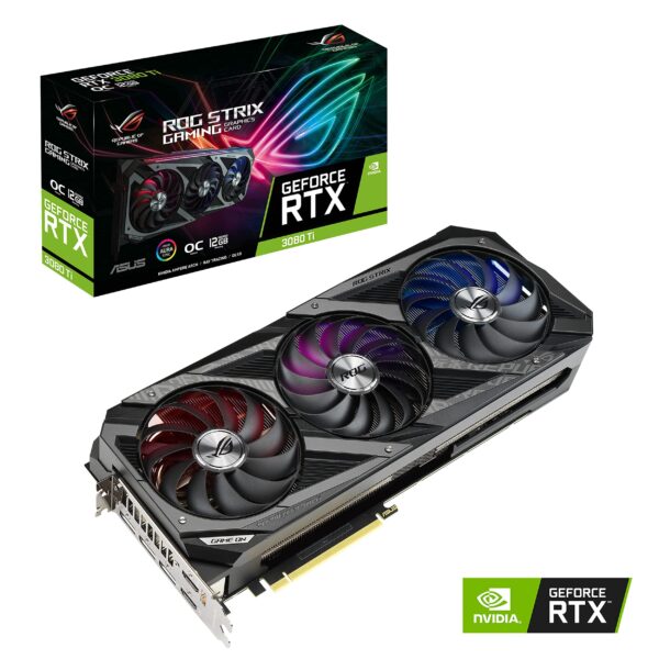 ASUS ROG Strix NVIDIA GeForce RTX 3080 Ti OC Edition Gaming Graphics Card (PCIe 4.0, 12GB GDDR6X, HDMI 2.1, DisplayPort 1.4a, Axial-tech Fan , 2.9-Slot, Super Alloy Power II, GPU Tweak II) (Renewed) - Image 2