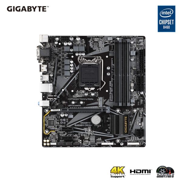 Gigabyte B460M DS3H (LGA1200/Intel/B460/Micro ATX/M.2/SATA 6Gb/s/USB 3.2 Gen 1/DDR4/Motherboard) (Renewed) - Image 2