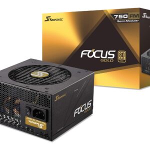 Seasonic Focus 750 Gold SSR-750FM 750W 80+ Gold ATX12V & EPS12V Semi-Modular - Compact 140 mm Size Power Supply (Renewed)