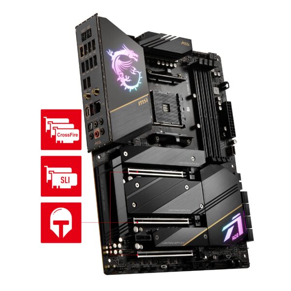 MSI MEG X570S ACE MAX Gaming Motherboard (ATX, AMD, Socket AM4. DDR4, PCIe 4, CFX, M.2 Slots, Wi-Fi 6E) (Renewed) - Image 5