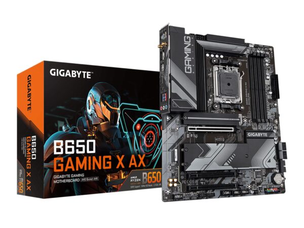 GIGABYTE B650 Gaming X AX (AM5/ LGA 1718/ AMD/ B650/ ATX/ 5-Year Warranty/ DDR5/ PCIe 4.0 M.2/ PCIe 4.0/ USB 3.2 Gen2x2 Type-C/AMD Wi-Fi 6E/ Realtek 2.5GbE LAN/Motherboard) (Renewed)