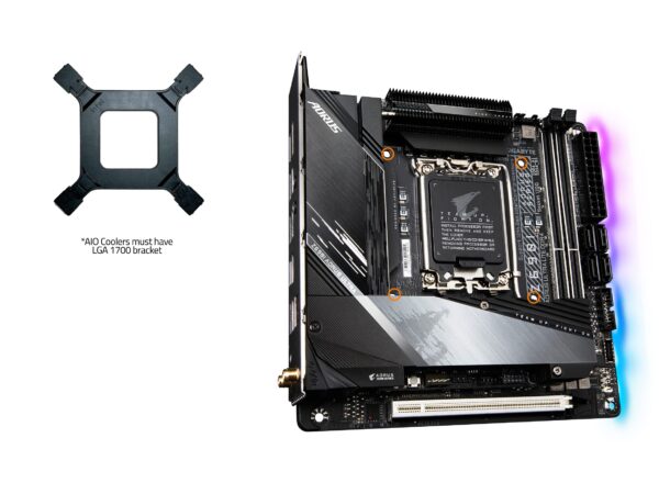 GIGABYTE Z690I AORUS Ultra LITE DDR4 (LGA 1700/ Intel Z690/ Mini-ITX/ DDR4/ Dual M.2/ PCIe 3.0/ USB 3.2 Gen2X2 Type-C/Intel WiFi 6 AX201/ Intel 2.5 GbE LAN/Gaming Motherboard) (Renewed) - Image 2