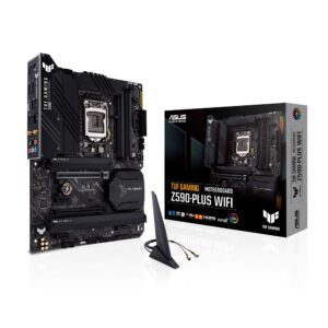 ASUS TUF Gaming Z590-Plus WiFi 6 LGA 1200 (Intel 11th/10th Gen) ATX Motherboard (PCIe 4.0, 3xM.2/NVMe SSD, 14+2 Power Stages, USB 3.2 Front Panel Type-C,2.5Gb LAN, Thunderbolt 4, Aura RGB) (Renewed)