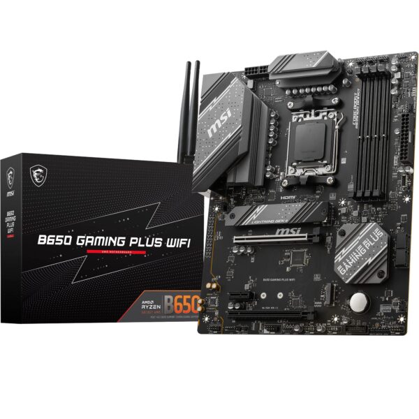 MSI B650 GAMING PLUS WIFI motherboard AMD B650 Socket AM5 ATX (Renewed)