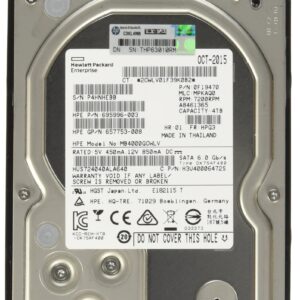 HP 3.5-Inch 4000 GB Hot-Swap 2 MB Cache Internal Hard Drive 693687-B21 (Renewed)