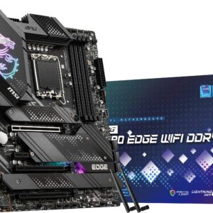MSI MPG Z690 Edge WiFi DDR4 Gaming PC Motherboard (ATX, 12th Gen Intel Core, LGA 1700 Socket, DDR4, PCIe 4, CFX, M.2 Slots, Wi-Fi 6E) Intel Computer Motherboards (Renewed)