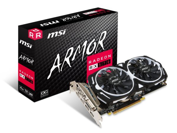 MSI Gaming Radeon RX 570 256-bit 4GB GDRR5 DirectX 12 VR Ready CFX Graphcis Card (RX 570 ARMOR 4G OC) (Renewed)