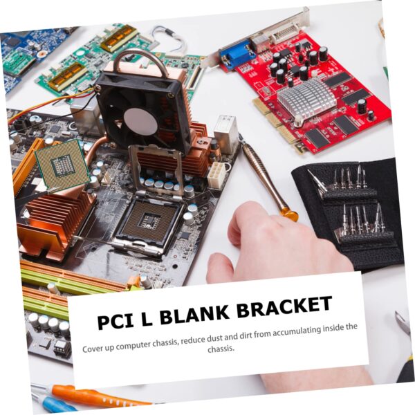 FELTECHELECTR Computer Case Blank Pci Slot Cover Hard Vga Pci l Blank Bracket Chassis Bits Block Full Steel Construction for Use - Image 8