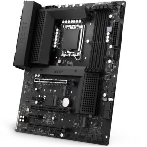 NZXT N5 Z690 Motherboard - N5-Z69XT-B1 - Intel Z690 chipset (Supports 12th Gen CPUs) - ATX Gaming Motherboard - Integrated I/O Shield - WiFi 6E connectivity - Bluetooth V5.2 - Black (Renewed)