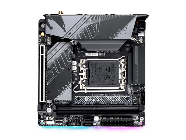 GIGABYTE B760I AORUS PRO (LGA 1700/ Intel/ B760/ Mini-ITX/ DDR5/ Dual M.2/ PCIe 4.0/ USB 3.2 Gen2X2 Type-C/WiFi 6E/ Intel 2.5GbE LAN/Q-Flash Plus/Motherboard) (Renewed) - Image 4