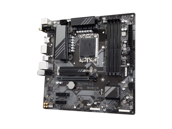 GIGABYTE B760M DS3H AX (LGA 1700/ Intel/ B760/ M-ATX/ DDR5/ 2* M.2/ PCIe 4.0/ USB 3.2 Gen 2 Type-C/WiFi 6E/ 2.5GbE LAN/Q-Flash Plus/PCIe EZ-Latch/Motherboard) (Renewed) - Image 4