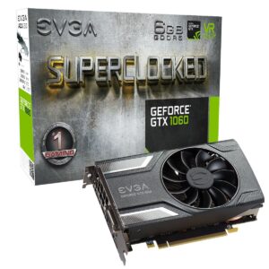 EVGA GeForce GTX 1060 SC GAMING, ACX 2.0 (Single Fan), 6GB GDDR5, DX12 OSD Support (PXOC), 06G-P4-6163-KR (Renewed)