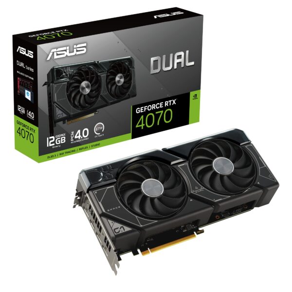 ASUS Dual GeForce® RTX 4070 12GB GDDR6X, IP5X, Auto-Extreme Technology, 144-Hour Validation Program, HDMI 2.1a, DP 1.4a (Renewed)