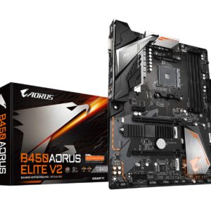 Gigabyte B450 AORUS Elite V2 (AMD Ryzen AM4/ATX/M.2 Thermal Guard/Hmdi/DVI/USB 3.1/DDR4/Motherboard) (Renewed)