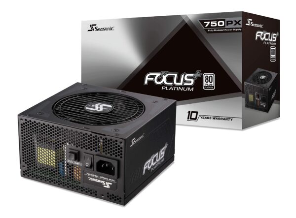 Seasonic FOCUS Plus 750 Platinum SSR-750PX 750W 80+ Platinum ATX12V & EPS12V Full Modular 120mm FDB Fan Compact 140 mm Size Power Supply (Renewed)