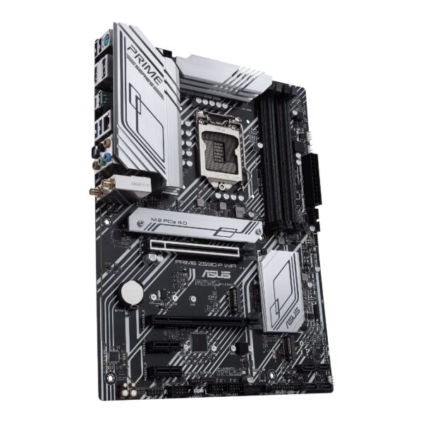 ASUS Prime Z590-P WiFi LGA 1200 (Intel 11th/10th Gen) ATX Motherboard (PCIe 4.0, 3X M.2 WiFi 6, 2.5Gb LAN, Front Panel USB 3.2 Gen 2 USB Type-C, Thunderbolt 4 Support Aura Sync RGB) (Renewed) - Image 4