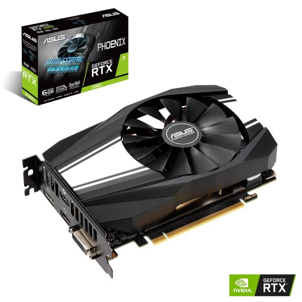 ASUS GeForce RTX 2060 6GB Phoenix Fan Edition VR Ready HDMI DP DVI Graphics Card (Ph-RTX2060-6G) (Renewed) - Image 2