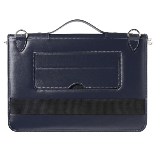 Broonel Blue Leather Laptop Messenger Case - Compatible with ASUS Chromebook Flip C434 2-in-1 14 Laptop - Image 5