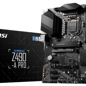 MSI Z490-A PRO ProSeries ATX Motherboard (10th Gen Intel Core, LGA 1200 Socket, DDR4, Dual M.2 Slots, USB 3.2 Gen 2, 2.5G LAN, DP/HDMI) (Renewed)