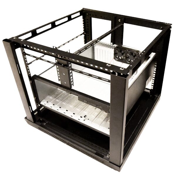 Era Farms 8-14 GPU Enclosed Mining Case 3 PSU Capacity, Steel, Black, Tower - Image 2