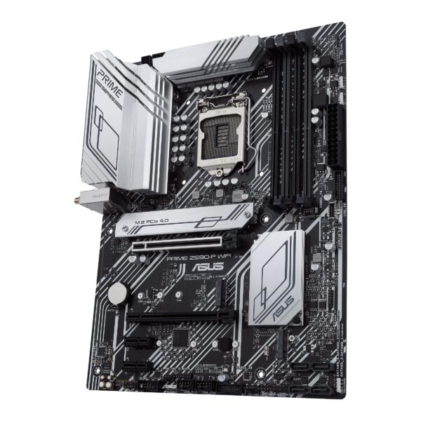 ASUS Prime Z590-P WiFi LGA 1200 (Intel 11th/10th Gen) ATX Motherboard (PCIe 4.0, 3X M.2 WiFi 6, 2.5Gb LAN, Front Panel USB 3.2 Gen 2 USB Type-C, Thunderbolt 4 Support Aura Sync RGB) (Renewed) - Image 2
